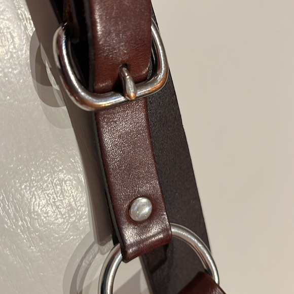 Brown leather belt - Picture 6 of 8